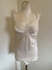 Vtg. Body Shaper Sz. 38C By Subtract Lace Fantasies Ivory