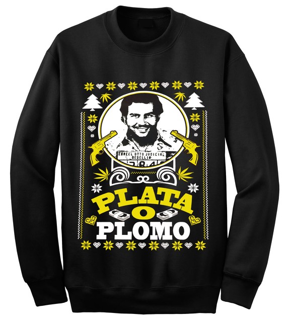 pablo escobar ugly christmas sweater