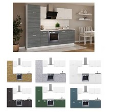 Küche Toni 260 cm Küchenzeile Küchenblock Singleküche 