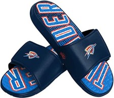 FOCO - NBA Men's Oklahoma City Thunder Sport Slide Flip Flop Sandals - M (9-10)