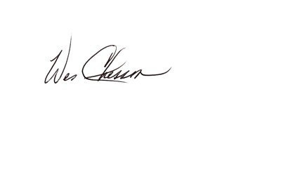 WES CHESSON SIGNED 3X5 INDEX CARD - CUT AUTOGRAPH