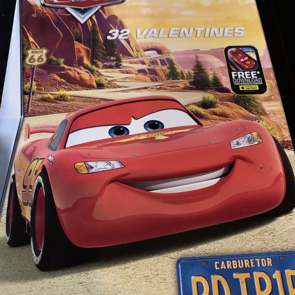 32 Disney Cars Rte 66 Valentines Tow-Mater Sally Lightening