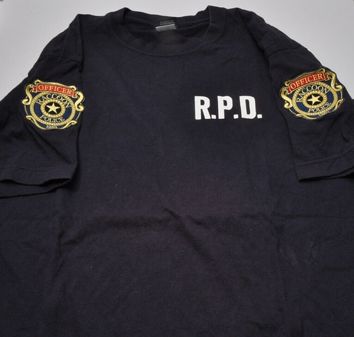 Biohazard RE 2 RESIDENT EVIL 2 T-shirt L size Dark blue Capcom 2019