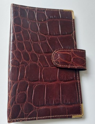 Vintage Kroko Echtleder Koloman Handler 6 Ringe Tasche Organizer NUR ABDECKUNG