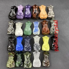 10pcs Natural Mixed Women Quartz Crystal Skull Carved Goddess Gem Healing 1.5"