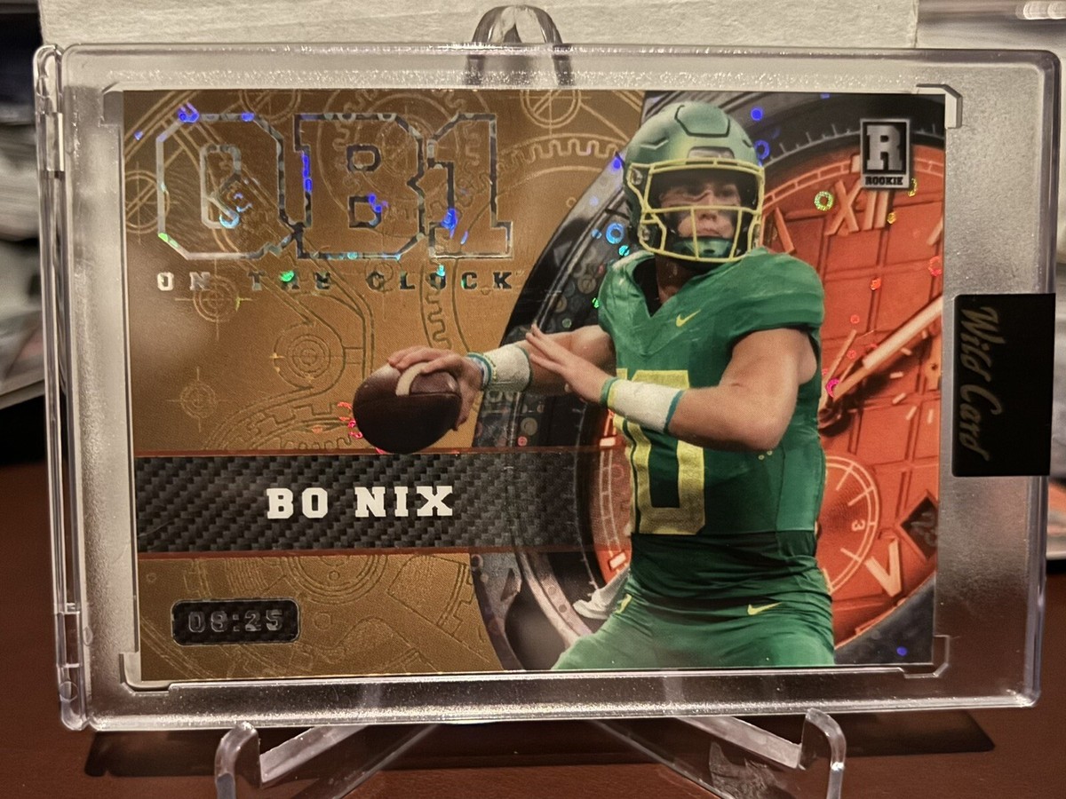 BO NIX 2023 WILD CARD QB1 On The Clock Rookie Gold /25 Broncos SP