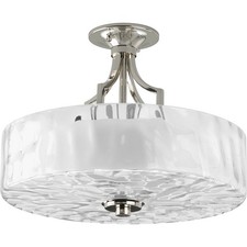 Progress P3434-104 Caress Collection Two-Light 16" Semi-Flush Mount