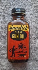 Gunslick Glass Bottle Handy Oiler Oil Fire Arms Tin Can Knife Powder Shell Box