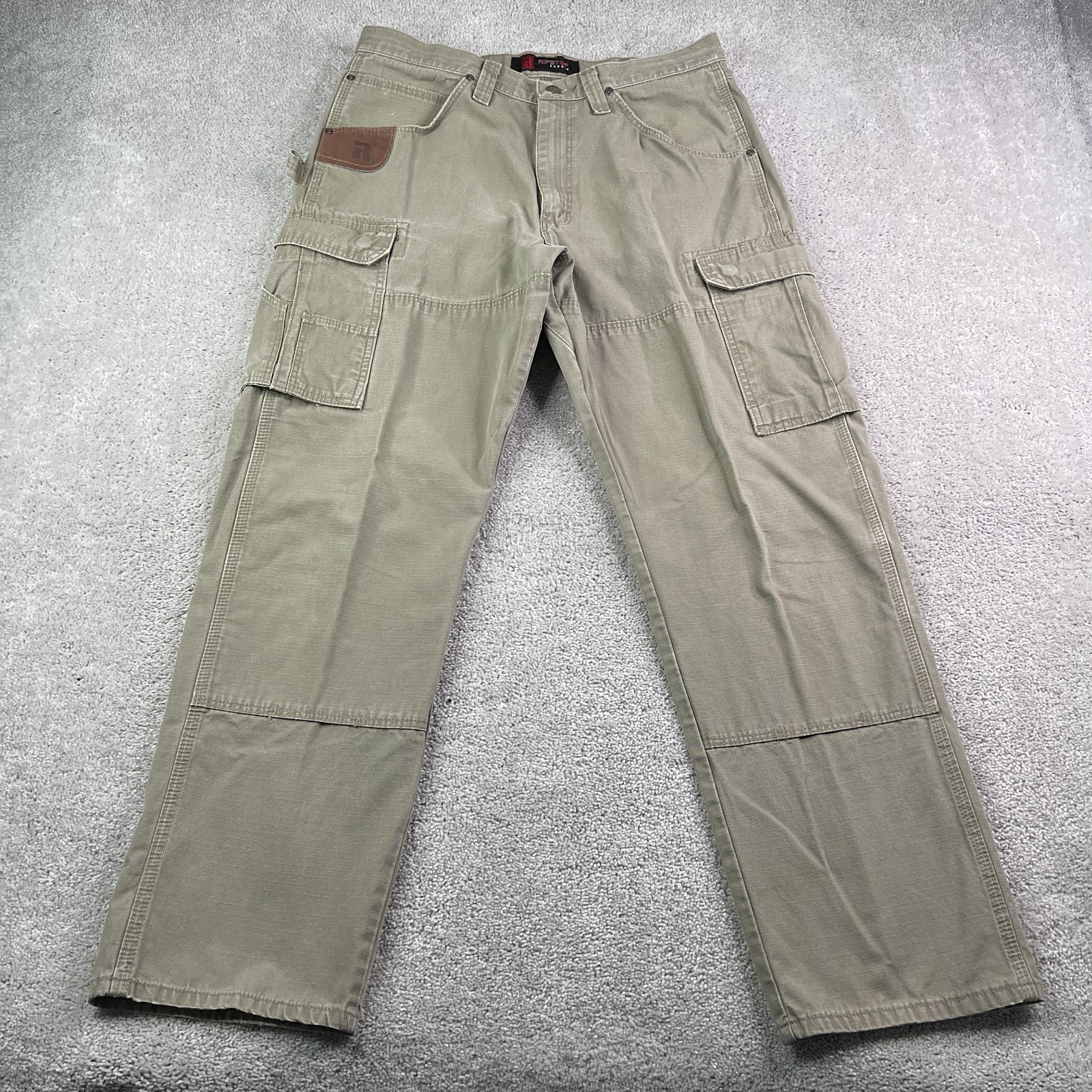 Mens 35x32 Brown Ripstop Ranger Cargo Carpenter Utility