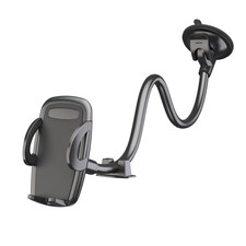 Solid Car Truck Phone Mount Holder with 11.8-Inch Gooseneck Long Arm Anti-Shake 