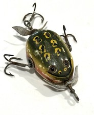 Vintage tough Pflueger Kent Frog wood fishing Lure