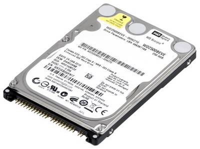 FESTPLATTE WD SCORPIO WD2500BEVE 250GB 5.4K 8MB ATA 2.5'' 