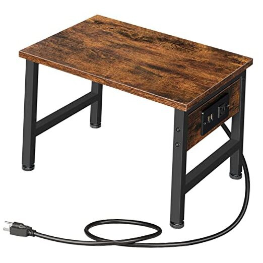 Compact Printer Stand with Charging Station for Desk or Desktop-image