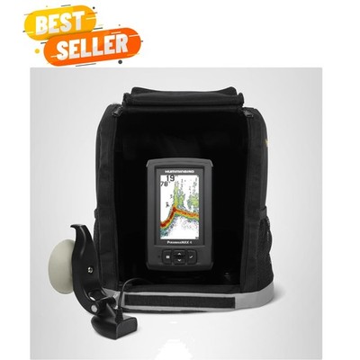 PiranhaMAX 4 Fish Finder with Transducer, Dual Beam Sonar, Portable Carrying ...