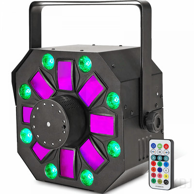 Equinox Hornet FX 4-in-1 Lichteffekt Derby Laser Strobe inkl. Fernbedienung DJ Disco