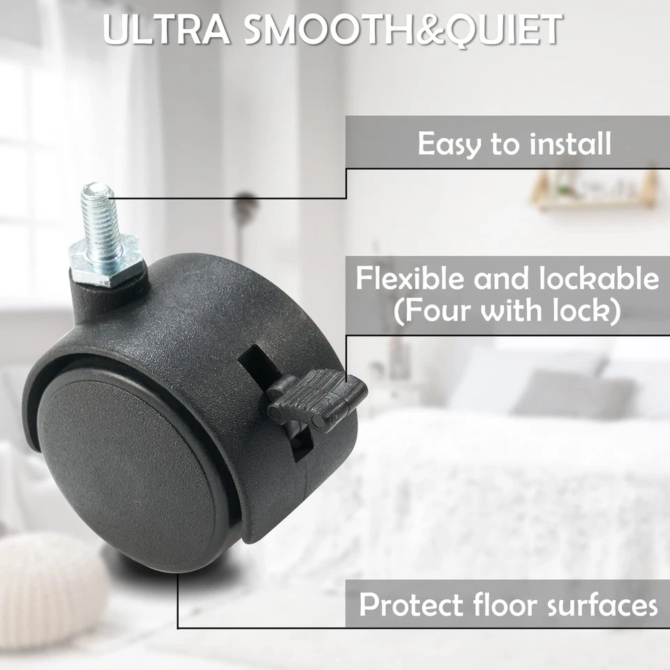 3 Panel Rolling Room Divider, Folding Partition Privacy Screens, Freestanding... - Image 3 of 4