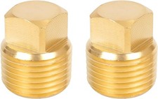Solid Brass Boat Drain Plug Kit 1/2 NPT Marine Garboard Thru Hull Plug