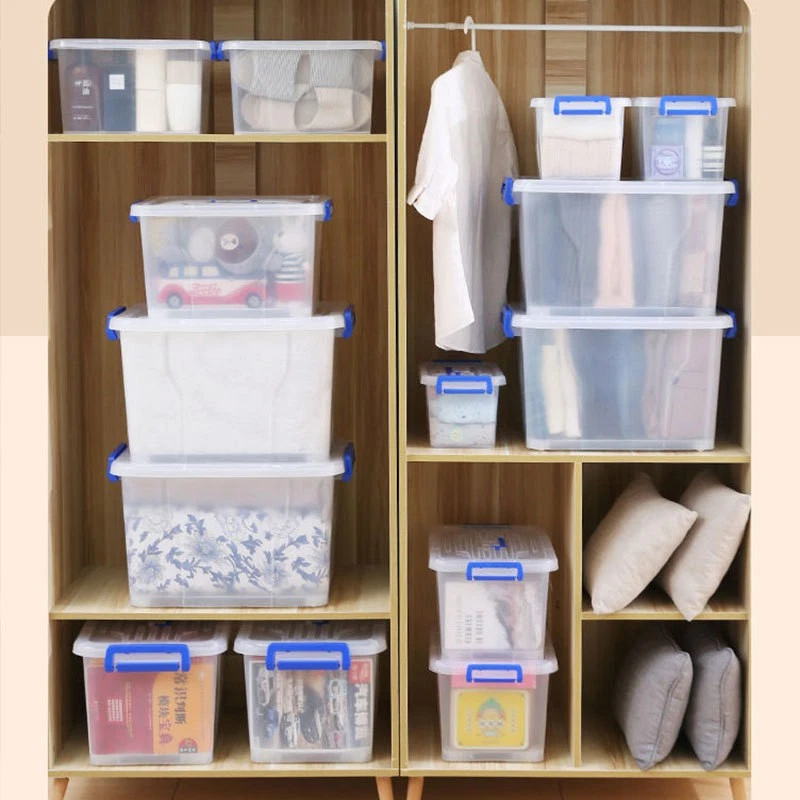 Aufbewahrungsbox Deckel Kunststoffbox Stapelbox Regalbox Lagerbox Transparent - Bild 3 von 4