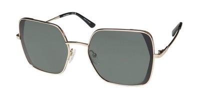 NEW KARL LAGERFELD 340S SUNGLASSES FULL-RIM OVERSIZED 710 56-18-140 METAL GOLD