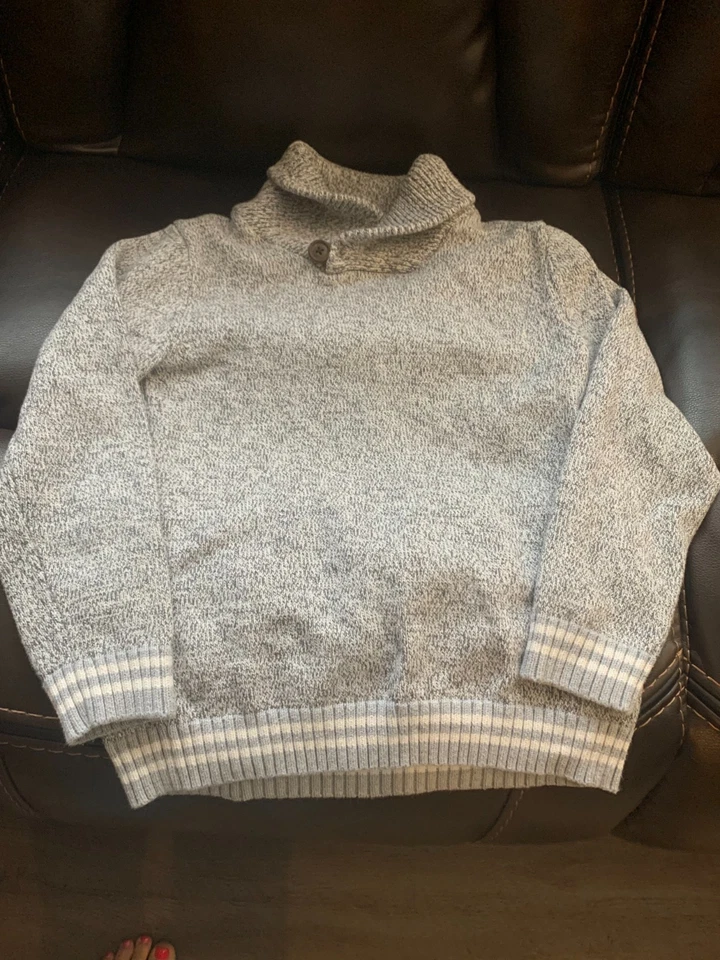 Boys Grey Sweater Brand Crazy Size 7/8 Boy's Clothes Kids Clothing Pullover - Image 2 of 3