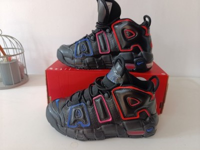 Nike Air More Uptempo GS Schwarz Blau Rot Gr.36,5 Neu