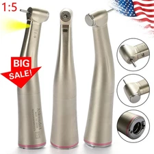 Dental 1:5 Increasing Handpiece Contra Angle LED Fit KAV NSK Electric Motor CE