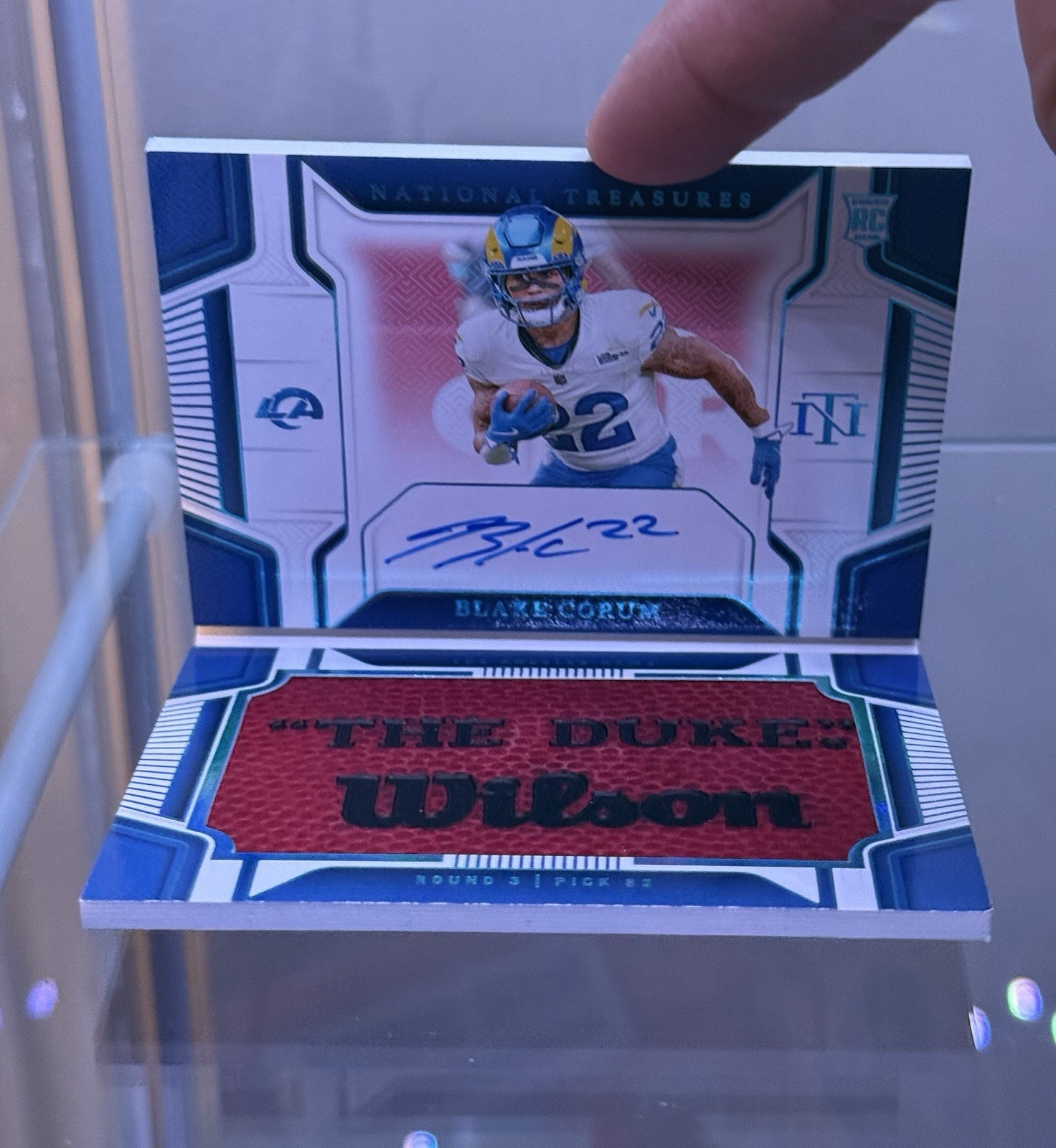 Blake Corum Panini National Treasures Tremendous Treasures Relics #BCM Base
