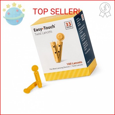 EasyTouch Twist Lancets - 33 G, (100 per Box)