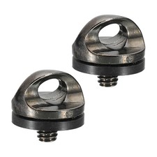2 Pcs 1/4 Inch Thread Aluminum Alloy Camera Neck Strap Screw Holder, Black