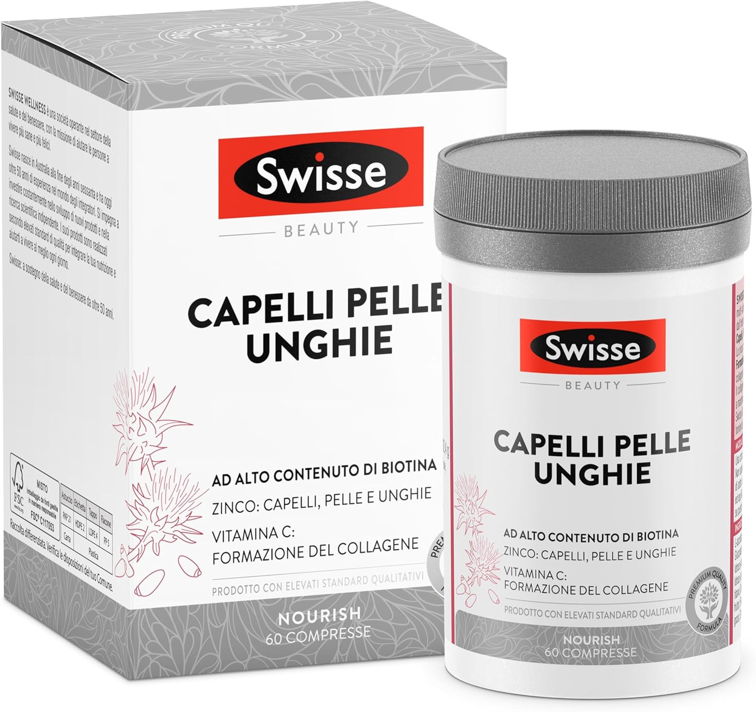 Formula Avanzata Capelli Pelle Unghie - Ottimizzatore con Biotina e Zinco