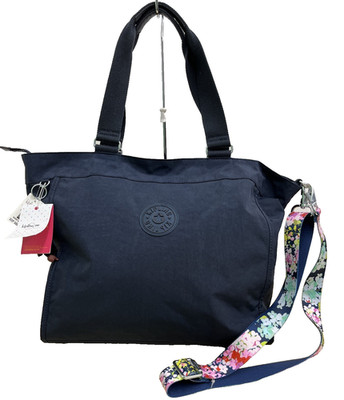 Kipling Floral strap crossbody navy Tote Bag