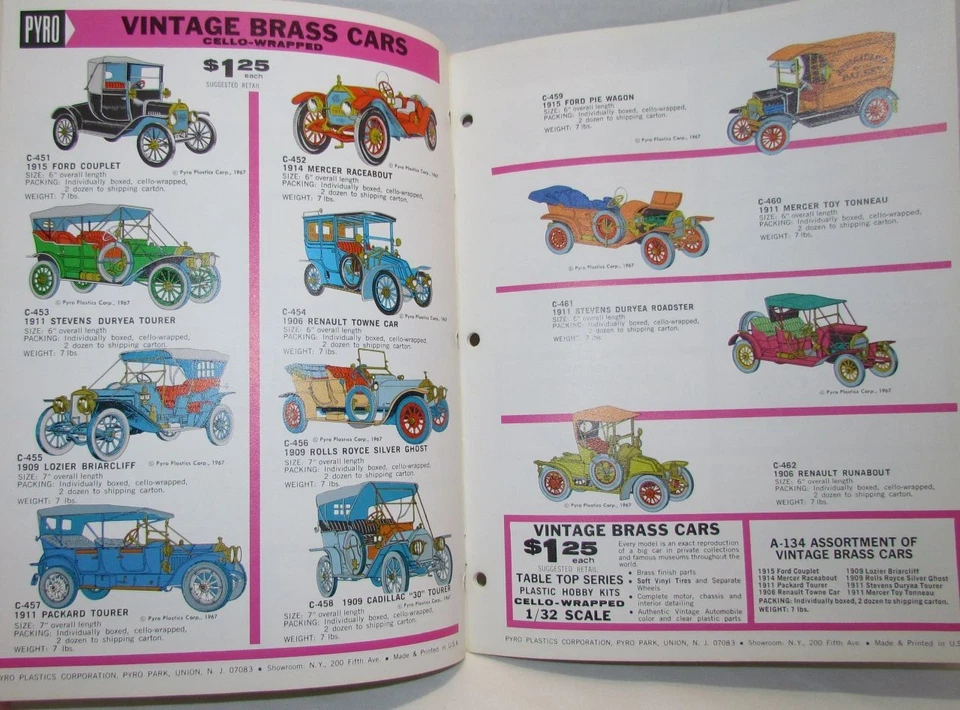 1969 Pyro Plastics Model Kits Catalog: cars, boats, dinosaurs, firearms, 28 pgs - Image 4 of 4