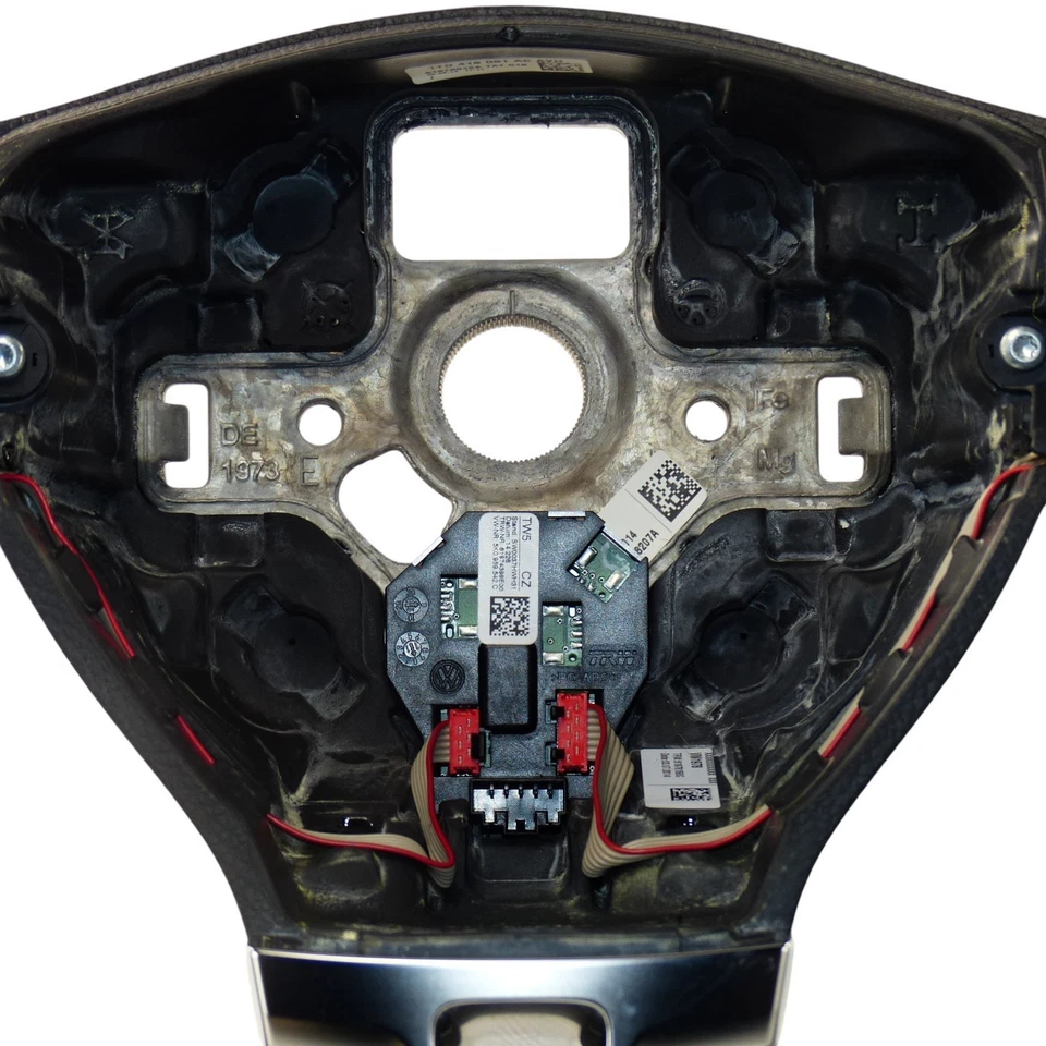 Lederlenkrad Lenkrad Multifunktion VW Touran 1T3 Tiguan 5N2 Amarok Caddy 2C - Bild 4 von 4