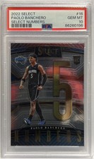 Paolo Banchero Rookie Numbers Select Basketball NBA 2022/23 PSA 10