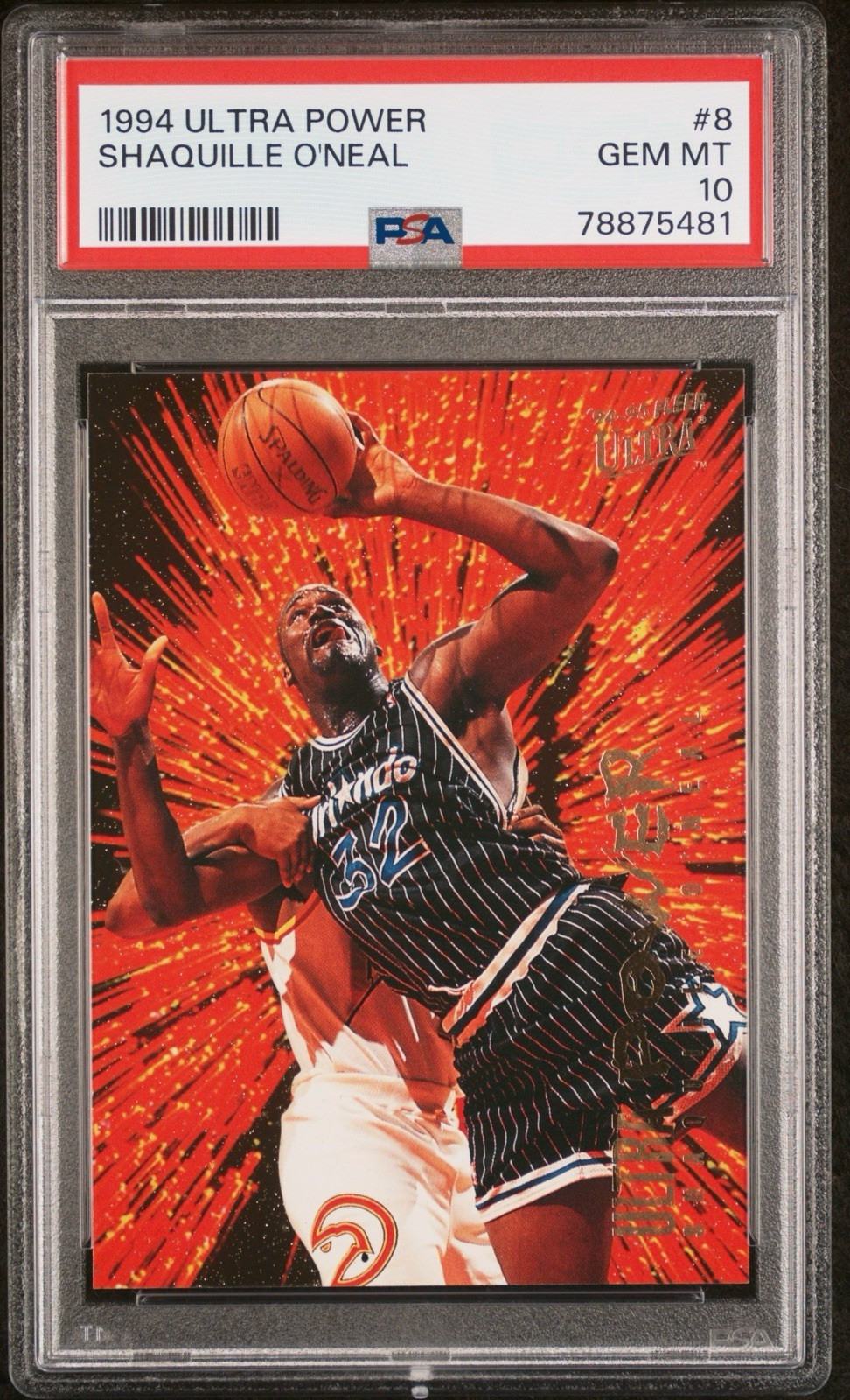 1994 ULTRA POWER #8 SHAQUILLE O'NEAL Magic HOF Insert PSA 10 GEM MINT
