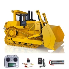 JDM 1/14 DXR2 Metal Hydraulic RC Bulldozer Remote Control Dozer 201 Sound Module