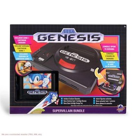 Sega Genesis Display Console - Supervillain Boss Bundle + Sonic 1