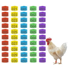 Kailund 100Pcs Chicken Leg Rings with 5 Color, 16mm 16mm, Multi-color