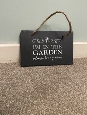 Hanging Funny Sign Plaque 100% Slate Door Sign In/outdoor. In Garden Bring Wine