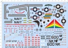 1/72 U.S NAVY CVW-14 E-2C Hawkeye Air Early Warning Aircraft Water Slide Decal