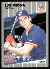 1989 Fleer Luis Medina Rookie Cleveland Indians #411