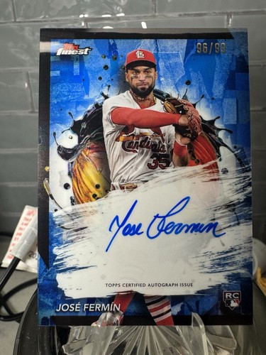 2024 Topps Finest #FA-JF Jose Fermin Autograph Blue Refractor /99 RC