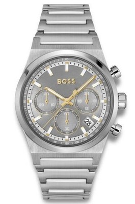 HUGO BOSS HB 1514221 CANDOR SILVER CHRONO ORIGINAL HERREN UHR - BRANDNEU