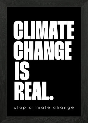 Gerahmtes Wandbild Poster Leinwanddruck Bild Klimawandel ist real