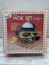 10 Piece Wok Set Kitchenettes Open Box Vintage 1984