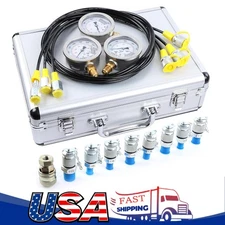 Construction Machinery Excavator Hydraulic Test Kit with 3 Gauges 25/40/60MPa US
