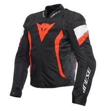 Veste Moto Homme Dainese Avro 5 Jacket Man Noir Sport Touring Rouge Fluo