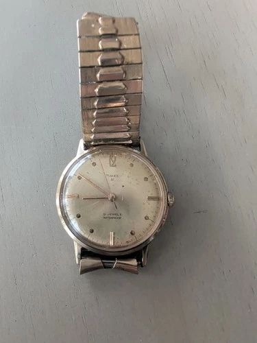Vintage 1966 Timex 21 Jewel Waterproof Men's Watch 6524 7266 Parts Repair