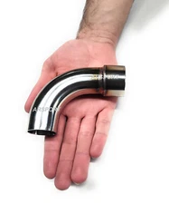 90 Degree Mandrel Bend Elbow, 1.25" NPT 1" female thread 304 Stainless Steel.