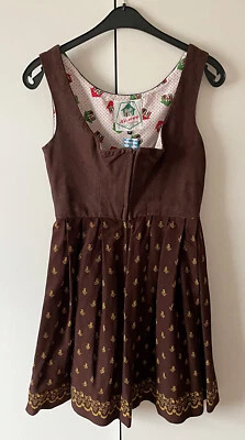 Damen Trachten Dirndl ärmellos Braun geblümt Gr. 46 v. Hasegg Trachten - Bild 1 von 2